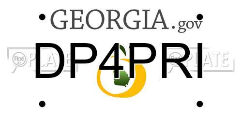 DP4PRI Georgia License Plate