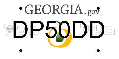 DP50DD Georgia License Plate
