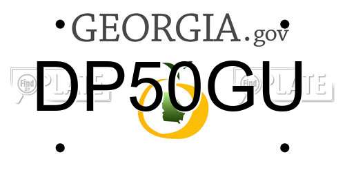 DP50GU Georgia License Plate
