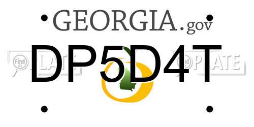 DP5D4T Georgia License Plate