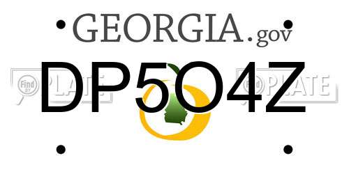 DP5O4Z Georgia License Plate