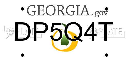DP5Q4T Georgia License Plate