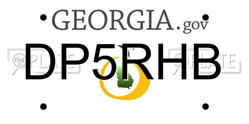 DP5RHB Georgia License Plate