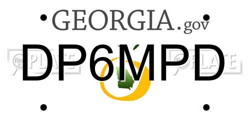 DP6MPD Georgia License Plate