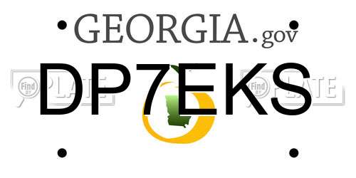 DP7EKS Georgia License Plate
