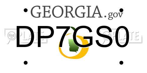 DP7GS0 Georgia License Plate