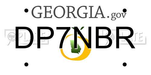 DP7NBR Georgia License Plate