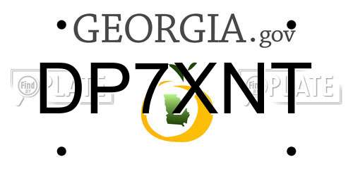 DP7XNT Georgia License Plate