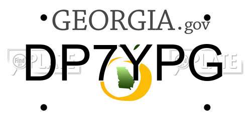 DP7YPG Georgia License Plate