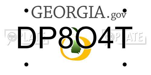 DP8O4T Georgia License Plate