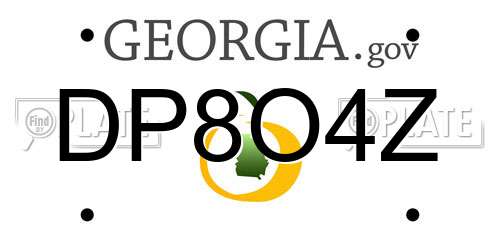 DP8O4Z Georgia License Plate