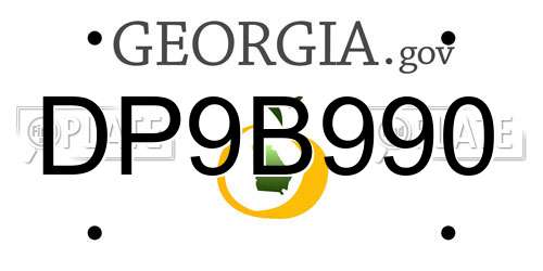 DP9B990 Georgia License Plate