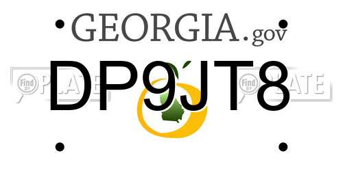 DP9JT8 Georgia License Plate