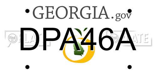 DPA46A Georgia License Plate