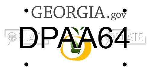 DPAA64 Georgia License Plate