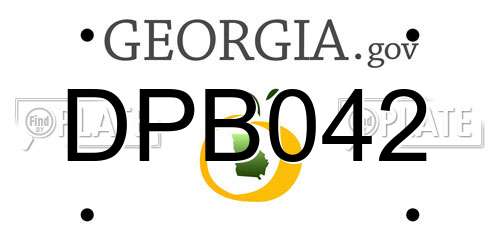 DPB042 Georgia License Plate