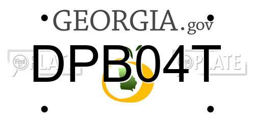 DPB04T Georgia License Plate