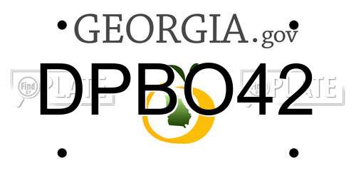 DPBO42 Georgia License Plate