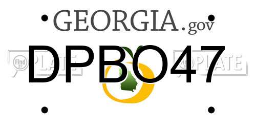 DPBO47 Georgia License Plate