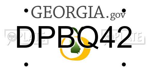 DPBQ42 Georgia License Plate