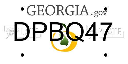 DPBQ47 Georgia License Plate