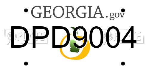 DPD9004 Georgia License Plate