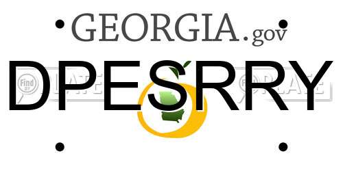DPESRRY Georgia License Plate