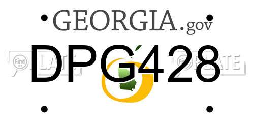 DPG428 Georgia License Plate