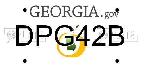 DPG42B Georgia License Plate