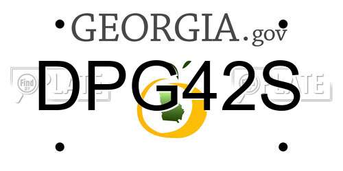 DPG42S Georgia License Plate