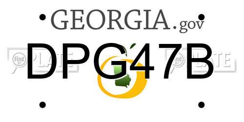 DPG47B Georgia License Plate