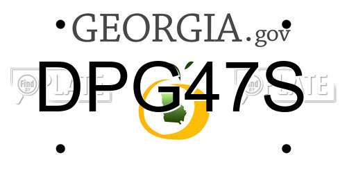 DPG47S Georgia License Plate