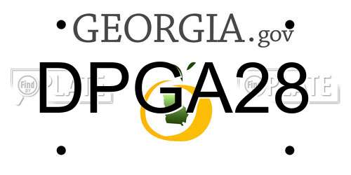 DPGA28 Georgia License Plate