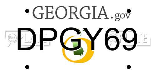 DPGY69 Georgia License Plate