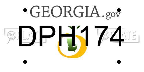 DPH174 Georgia License Plate
