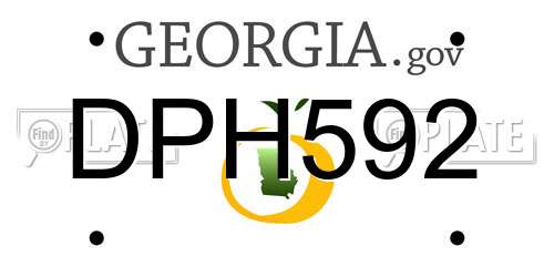 DPH592 Georgia License Plate