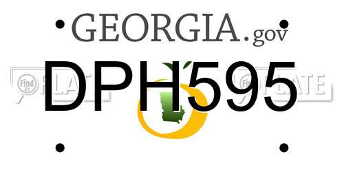DPH595 Georgia License Plate