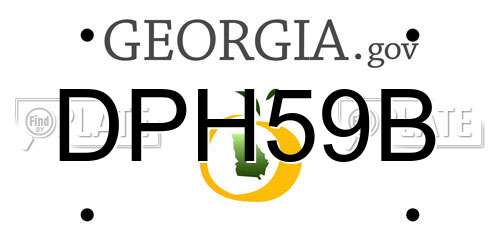 DPH59B Georgia License Plate