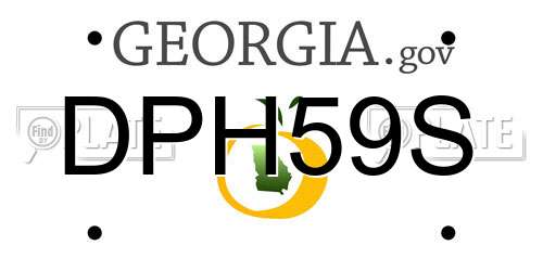 DPH59S Georgia License Plate