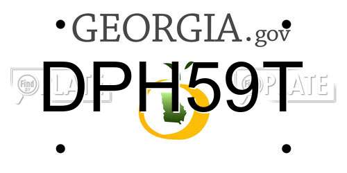 DPH59T Georgia License Plate