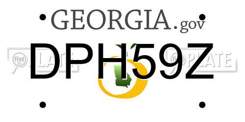 DPH59Z Georgia License Plate