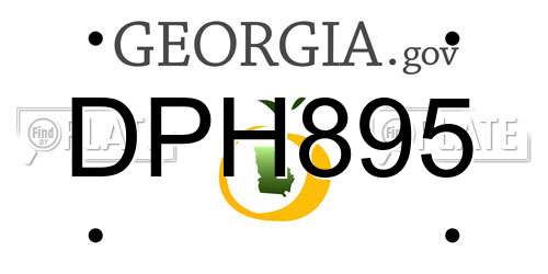 DPH895 Georgia License Plate