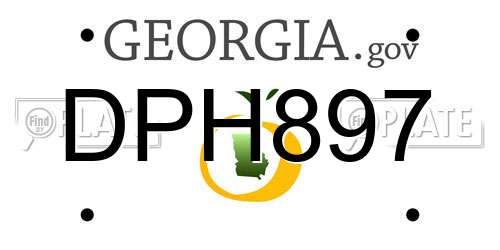 DPH897 Georgia License Plate