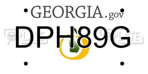 DPH89G Georgia License Plate