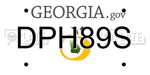 DPH89S Georgia License Plate