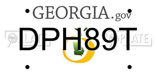 DPH89T Georgia License Plate