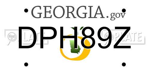 DPH89Z Georgia License Plate