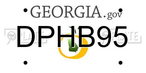 DPHB95 Georgia License Plate