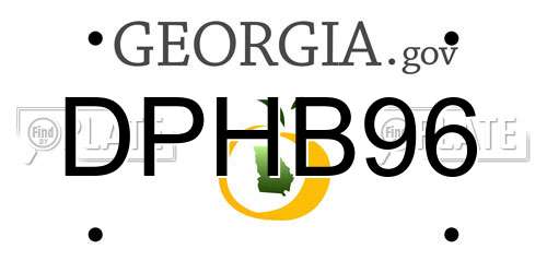 DPHB96 Georgia License Plate
