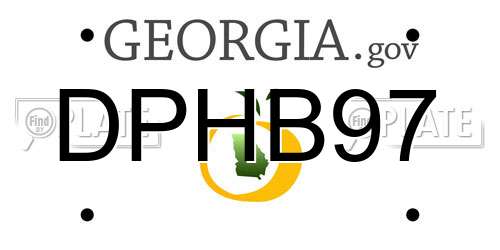DPHB97 Georgia License Plate